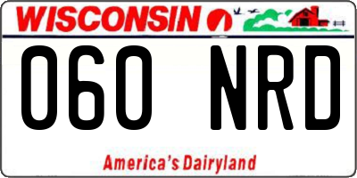 WI license plate 060NRD