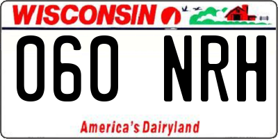 WI license plate 060NRH