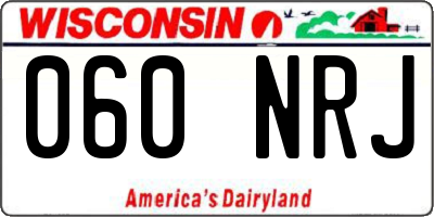 WI license plate 060NRJ