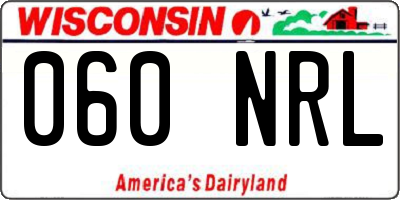 WI license plate 060NRL