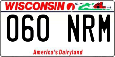 WI license plate 060NRM