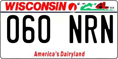 WI license plate 060NRN