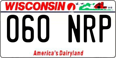 WI license plate 060NRP