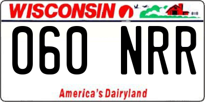 WI license plate 060NRR
