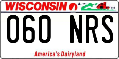 WI license plate 060NRS