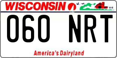 WI license plate 060NRT