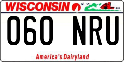 WI license plate 060NRU