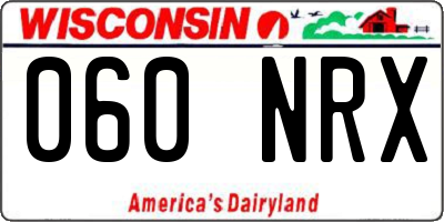 WI license plate 060NRX