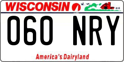 WI license plate 060NRY
