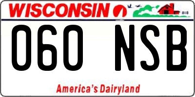 WI license plate 060NSB