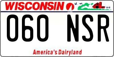 WI license plate 060NSR