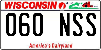 WI license plate 060NSS