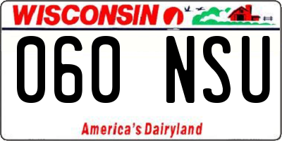 WI license plate 060NSU
