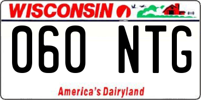 WI license plate 060NTG