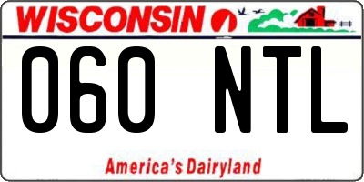 WI license plate 060NTL