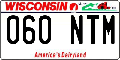 WI license plate 060NTM