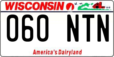 WI license plate 060NTN
