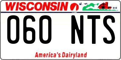 WI license plate 060NTS