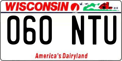 WI license plate 060NTU