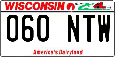 WI license plate 060NTW