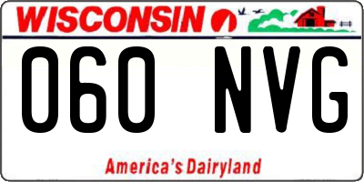 WI license plate 060NVG