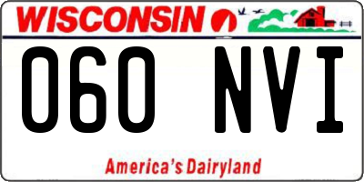 WI license plate 060NVI