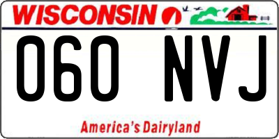 WI license plate 060NVJ
