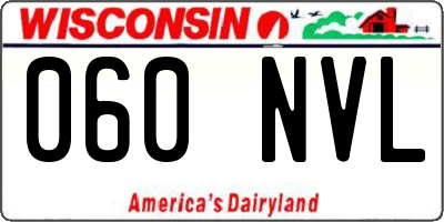 WI license plate 060NVL