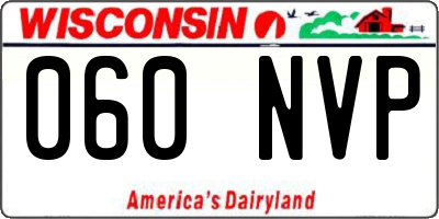 WI license plate 060NVP