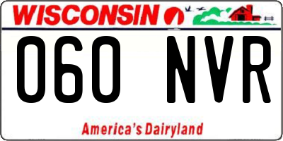 WI license plate 060NVR