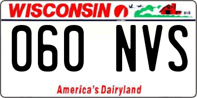 WI license plate 060NVS