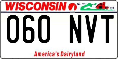 WI license plate 060NVT