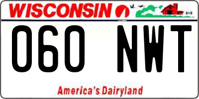 WI license plate 060NWT