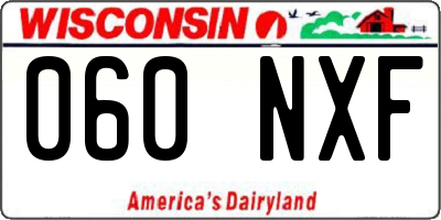 WI license plate 060NXF