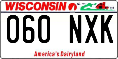 WI license plate 060NXK