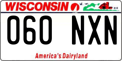 WI license plate 060NXN