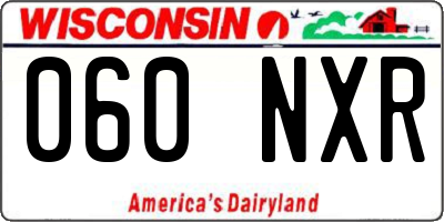 WI license plate 060NXR