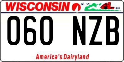 WI license plate 060NZB