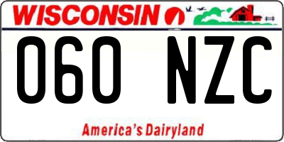 WI license plate 060NZC