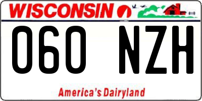 WI license plate 060NZH