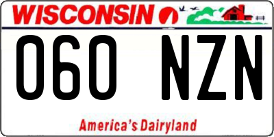 WI license plate 060NZN