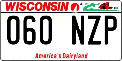 WI license plate 060NZP