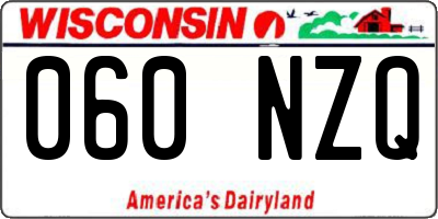 WI license plate 060NZQ