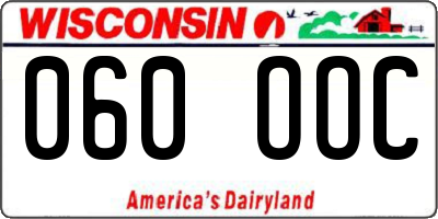WI license plate 060OOC