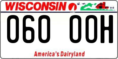 WI license plate 060OOH