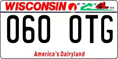 WI license plate 060OTG