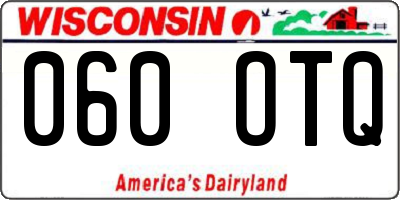 WI license plate 060OTQ