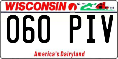 WI license plate 060PIV