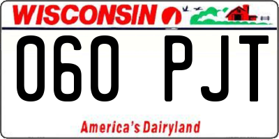 WI license plate 060PJT