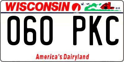 WI license plate 060PKC